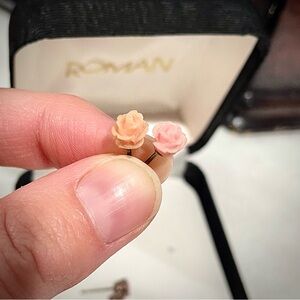 FREE ADD-ON Earrings 3 for $6 or all 4 for $7 - Peach Rose Studs